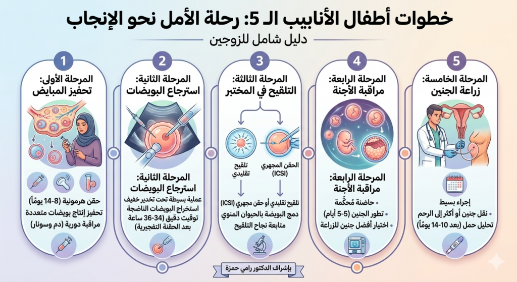 خطوات أطفال الأنابيب خطوة بخطوة